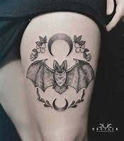 Image result for Large Tattoo Line Art Bat