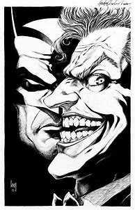Image result for Joker Comic Book Art Black and White