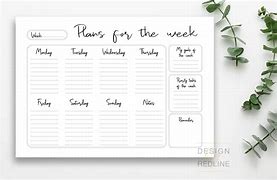 Image result for Weekly Planner A4