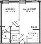 Image result for 200 Square Foot Apartment Layout