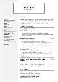 Image result for Voice Over Resume Sample