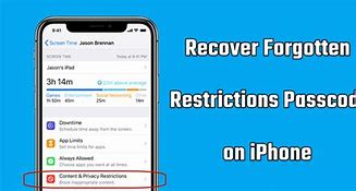 Image result for Forgot Restrictions Passcode iPhone