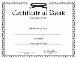 Image result for Martial Arts Rank Certificates