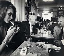 Image result for French Woman at Cafe 1960s Color