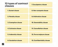 Image result for Contract Clauses Examples