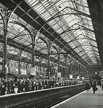 Image result for Liverpool Street Station Black and White 1960s