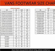 Image result for Vans Toddler Shoe Size Chart