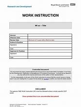 Image result for Work Instruction Sheet Template