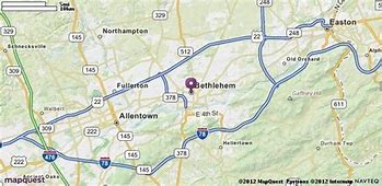 Image result for Bethlehem PA Map Lehigh Valley