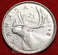 Image result for Canadian 25 Cent Silver Coins