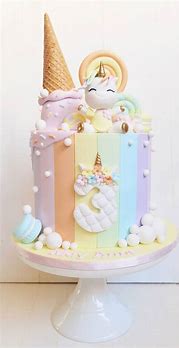 Image result for Pastel Unicorn Cake Box