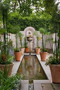 Image result for Spanish Style Waterfall and Pond