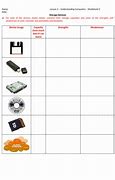Image result for Storage Devices Worksheet