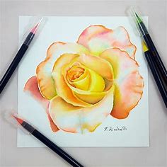 Yellow Rose Watercolor Original Painting Gift Idea for - Etsy Canada in 2023 | Rose painting, Watercolor rose, Roses drawing