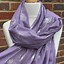 Image result for Silver Scarf with Violet Trim