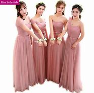 Image result for Dark Pink Bridesmaid Dresses