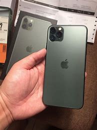 Image result for iPhone 11 Pro Max Midnight Green Unboxing Top Vier
