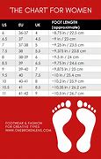 Image result for Us Shoe Size Chart Inches