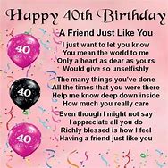 Image result for Friend 40th Birthday Wishes