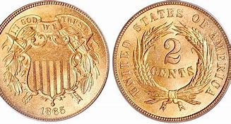Image result for Eighteen Sixty-Six Two Cent Piece