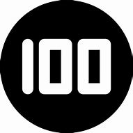 Image result for 100 Icon Black