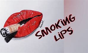 Image result for Easy Drawing of Lips Smoking