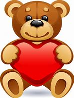 Image result for Teddy Bear with Heart Cartoon