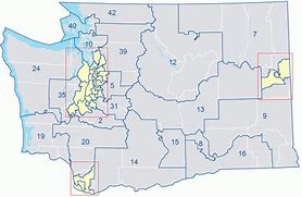 Image result for Washington State Senate District Map