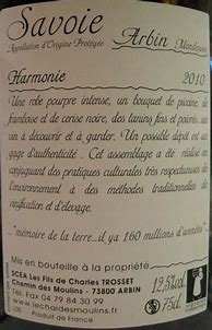 Image result for Charles Trosset Vin Savoie Arbin L'Expression Terroir