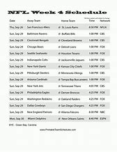 Image result for NFL Week 1 Schedule Graphic