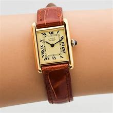 Image result for Red Leather Cartier Watch Women