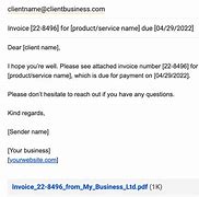 Image result for Invoice Chasing Email Template