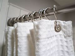 Image result for Bathroom Curtain Rod