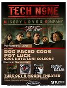 Image result for Tech N9ne Misery Loves Kompamy Tour Poster