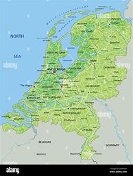 Image result for Physical Map of Netherlands