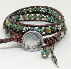 Image result for Native American Leather Bracelets