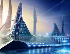 Image result for The Future City at Night with Water