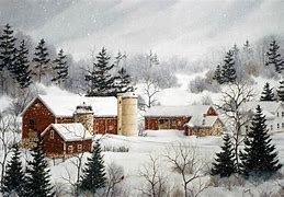 Image result for Winter Farm Scenes Paintings
