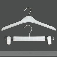 Image result for Plastic Dress Coat Hanger with Clips