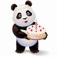 Image result for Panda Hplding Birthday Cake