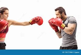 Image result for Man vs Woman Cartoon Boxing
