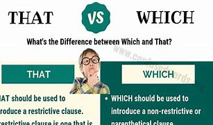Image result for Difference Between That and Which