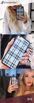 Image result for 7 Wildflower Blue Plaid iPhone Case