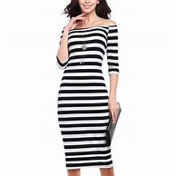 Image result for Horizontal Striped Casual Dress