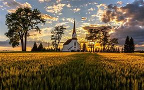 Image result for Country Church Sunset