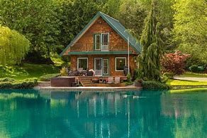 Image result for Beautiful Log Cabin Lake Homes