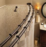 Image result for Custom Shower Curtain Rods