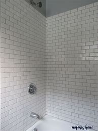 Image result for White Bathroom Wall Tiles with Grey Grout