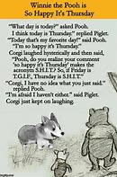 Image result for Happy Thursday Pooh