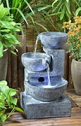 Image result for Solar Powered Outdoor Fountain